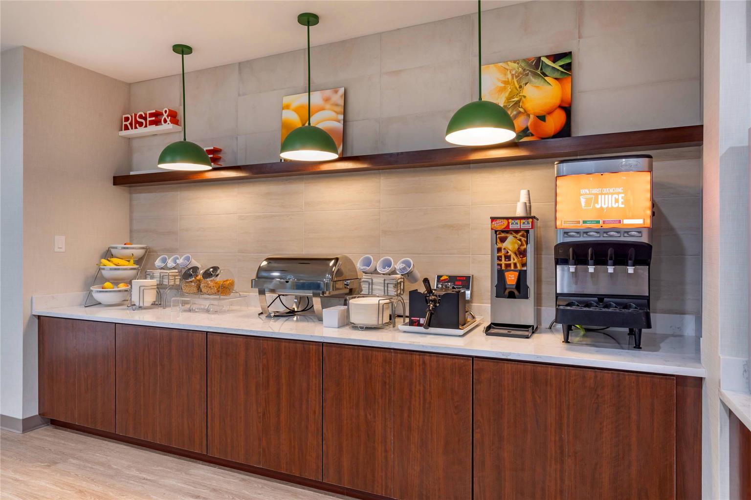 Free hot breakfast bar at Comfort Inn Weatherford