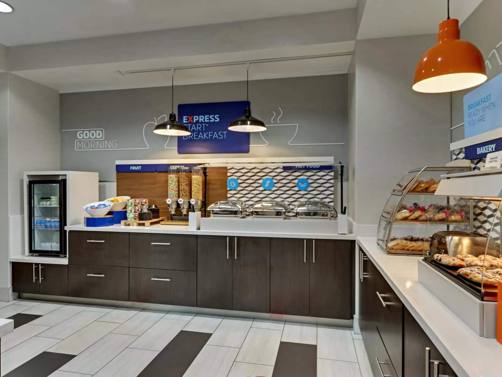 Free hot breakfast bar at Holiday Inn Express & Suites Weatherford
