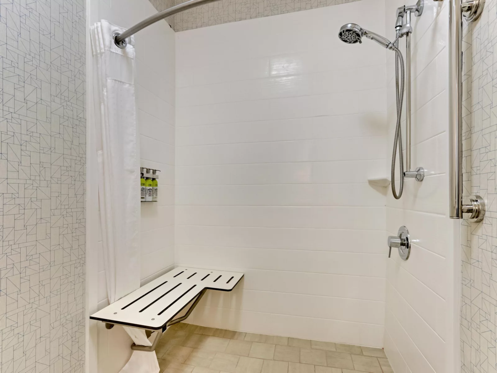 Accessible roll-in shower at Holiday Inn Express & Suites Weatherford